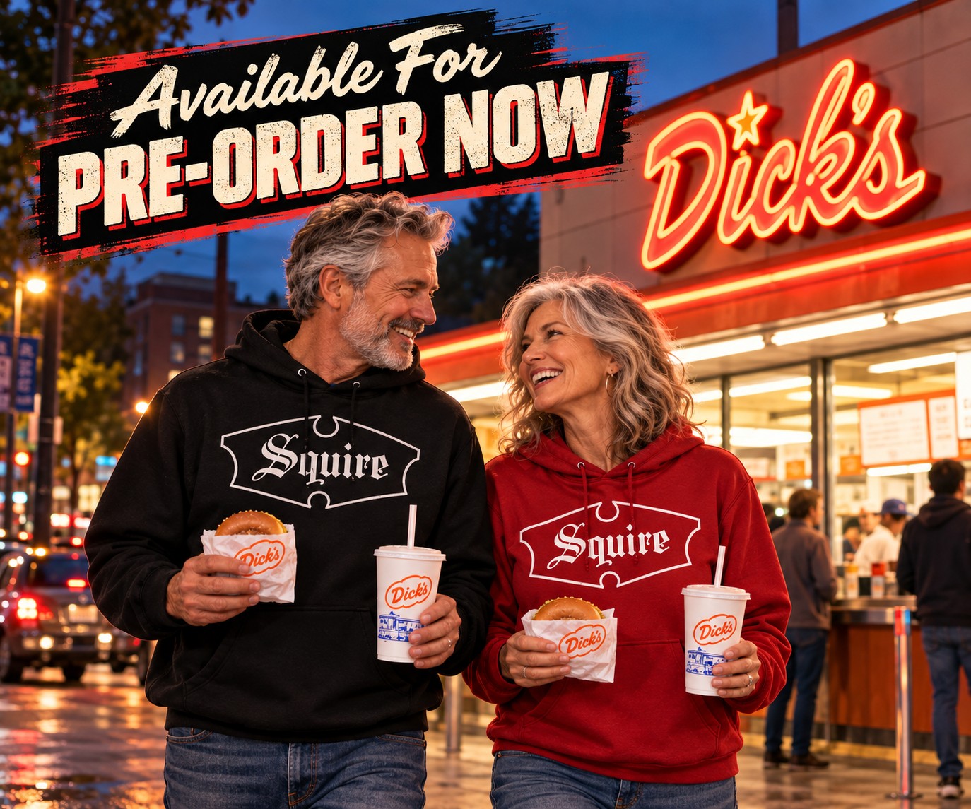 Squire Hoodies at Dick's Diner