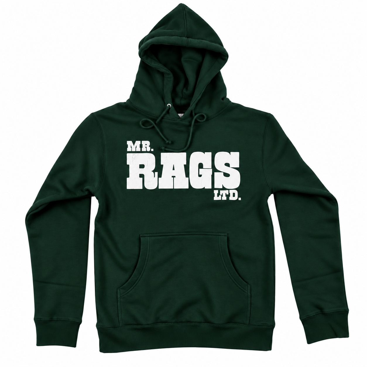 Mr. Rags Alpine Green Hoodie with White Logo hoodie