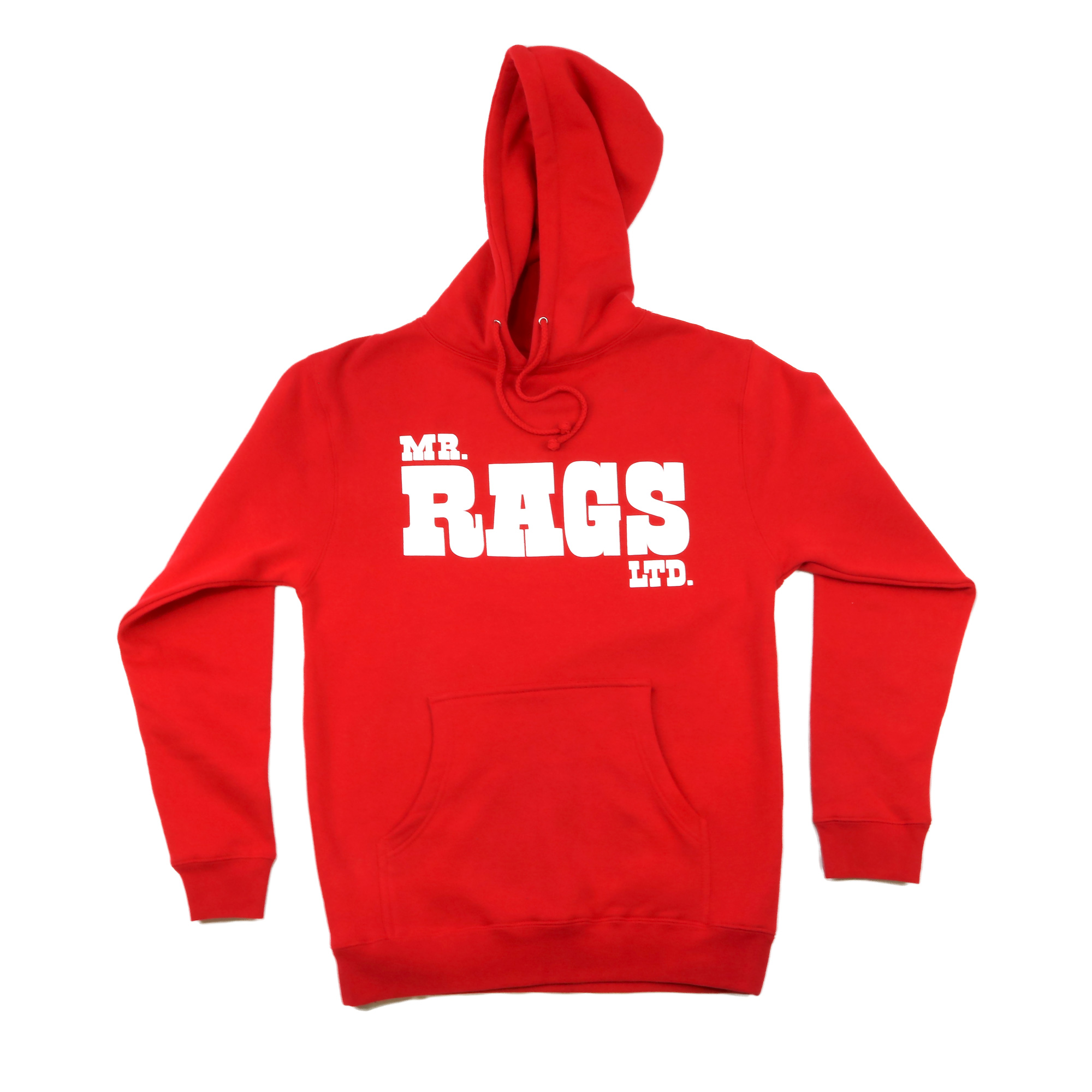 Mr. Rags White on Red Hoodie hoodie