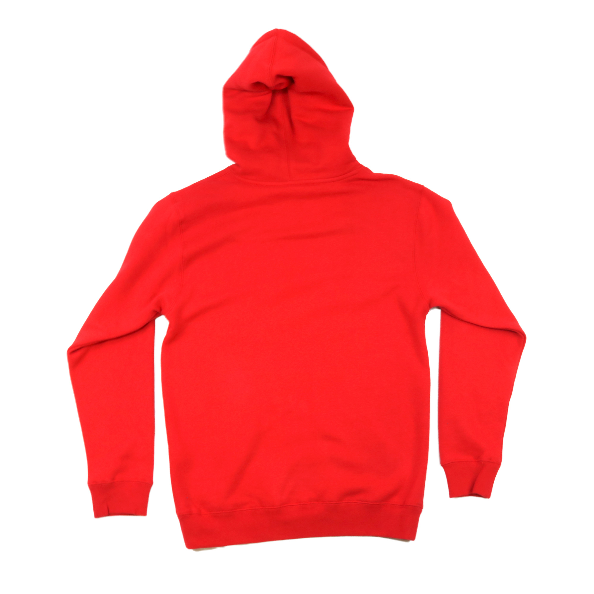 Mr. Rags White on Red Hoodie