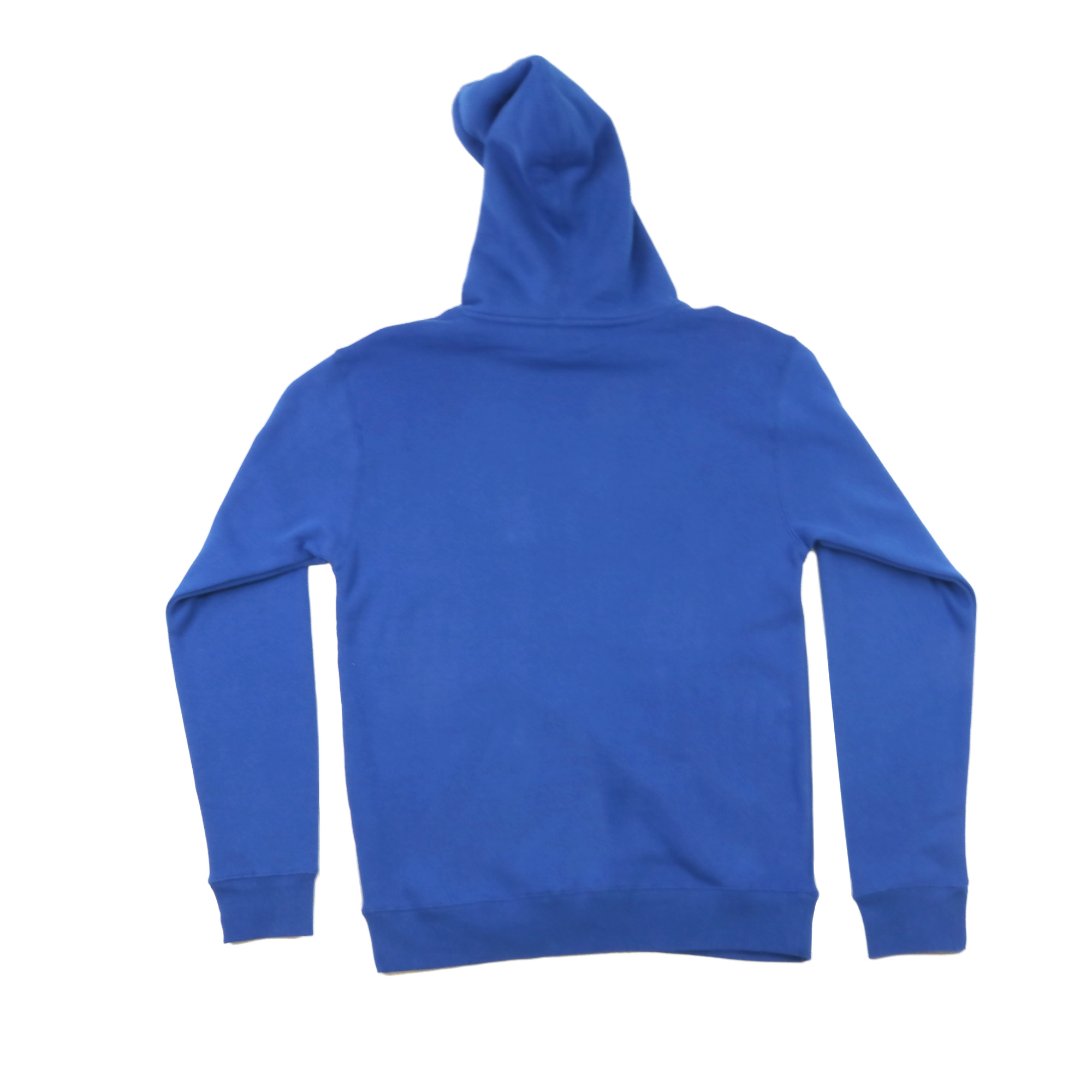 Mr. Rags White on Blue Hoodie