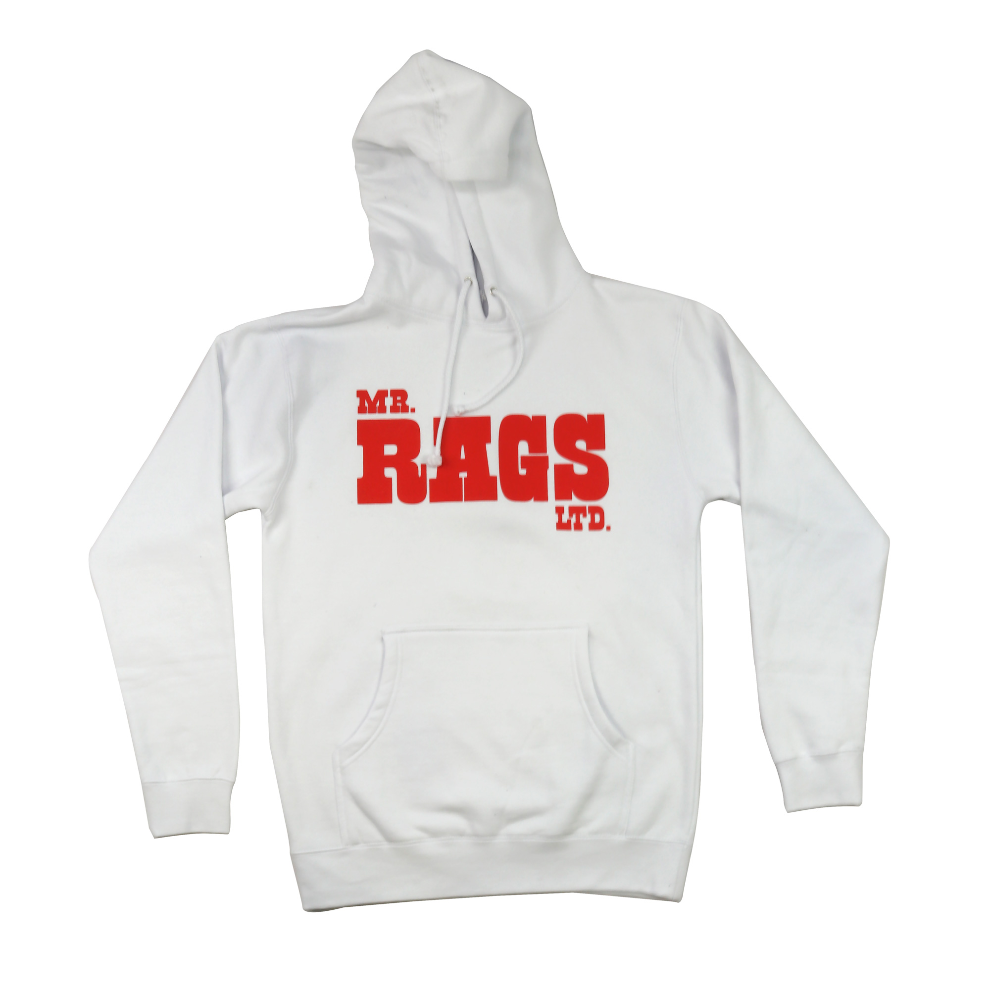 Mr. Rags Red on White Hoodie hoodie